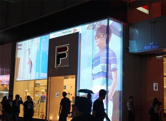 Het openlucht Reclame Transparante LEIDENE Videoscherm 16384 Dots For Shopping Mall Shenzhen-Fabriek